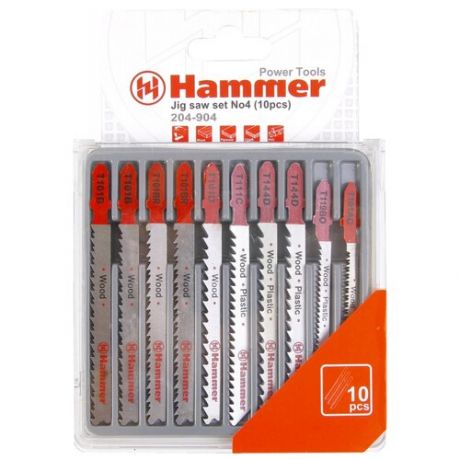 Набор пилок для электролобзика Hammer JG WD-PL 204-904 10 шт.