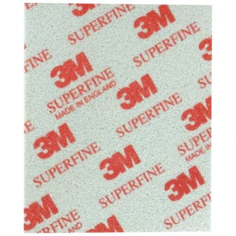 Абразивная губка 3M Superfine Р400-Р500 / Made in ENGLAND / Губка шлифовальная супертонкая 3М (с супертонким зерном) 115 x 140 мм. Art 03810