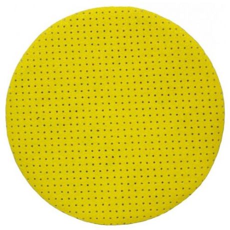 Круг на липучке ф225 мм перфорированный P220 э. корунд желтый упаковка 10 шт