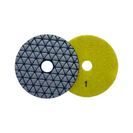 Алмазные гибкие диски (черепашка )для полировки камня "JA треугольники" 5-шаговые D100мм №1