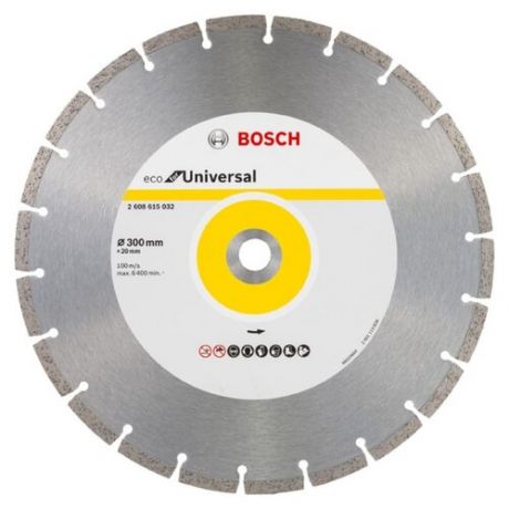 Диск алмазный отрезной BOSCH Eco for Universal 2608615032, 300 мм 1 шт.