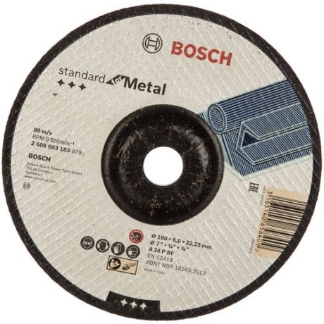 Диск отрезной BOSCH Standard for Metal 2608603183, 180 мм 1 шт.