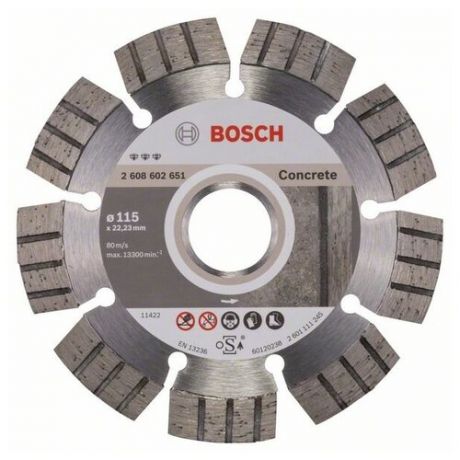 Алмазный диск BOSCH Best for Concrete 115-22,23