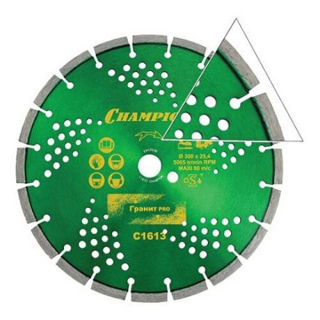 Диск алмазный Champion Laser Granitek PRO 300/25.4/10 (гранит)