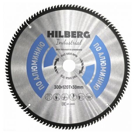 Диск Trio Diamond Hilberg Industrial HA300 пильный по алюминию 300x30mm 120 зубьев