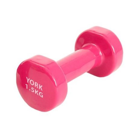 Гантель неразборная York B31376/B31384 1.5 кг розовый