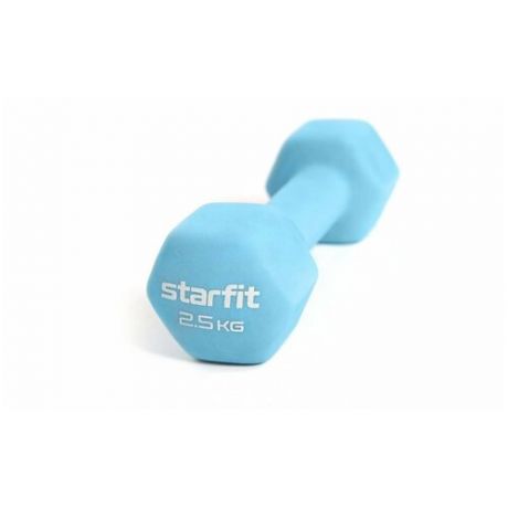 Гантель неопреновая STARFIT Core DB-201 2,5 кг (синий)