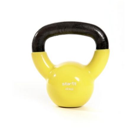 Гиря виниловая Starfit Core Db-401 желтый, 4 кг