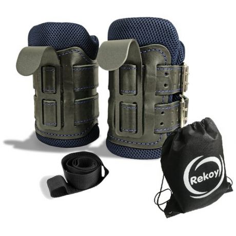 Гравитационные ботинки ReKoy F103SOFT черные кожаные с дышащей MicroFiber-подкладкой, лямка страховочная, рюкзак на шнурках