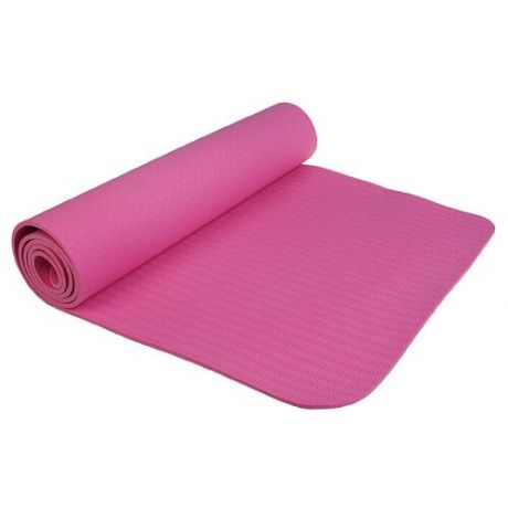 Коврик для йоги Sangh Yoga mat, 183х61х0.6 см розовый однотонный