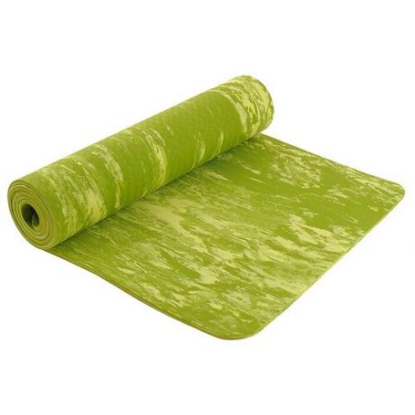 Коврик для йоги Sangh Yoga mat, 183х61х0.8 см зеленый рисунок