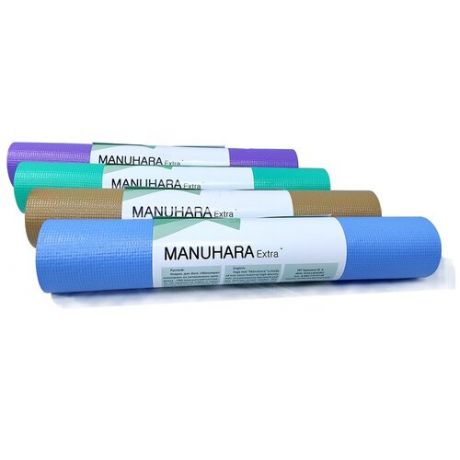 Коврик для йоги Manuhara Extra Slim (185x60 см, 3 мм), зеленый