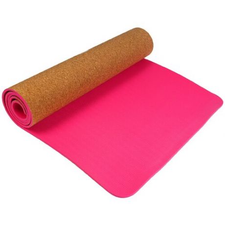 Коврик для йоги 183 х 61 х 0,6 см, цвет розовый Sangh