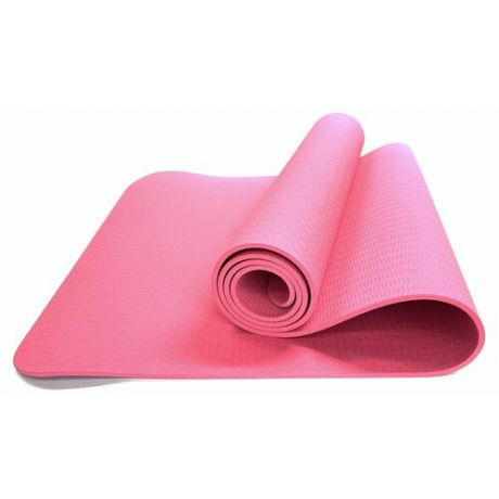 Коврик для йоги и фитнеса ZTOA YM-02 TPE 0,6 см, 183х61 см, розовый