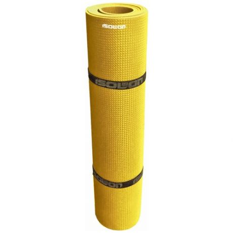 Коврик спортивный для фитнеса и йоги Isolon Sport 5, 180х60 см желтый