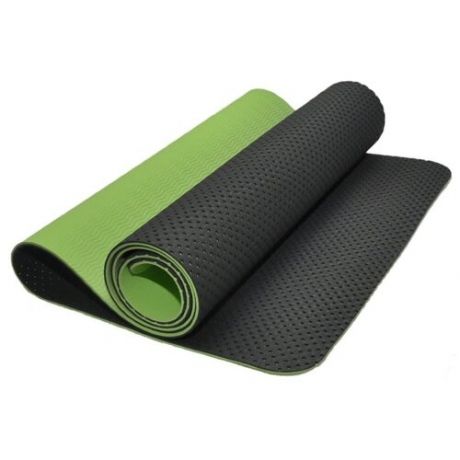 Коврик для йоги и фитнеса: TJD-FO066 (Зеленый - Ч+З)
