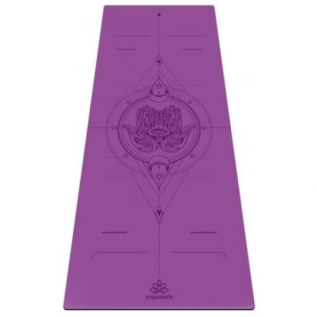 Коврик для йоги art YogaMatic Hamsa new, 185х68х0.4 см rose рисунок
