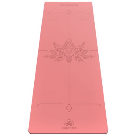 Коврик для йоги art YogaMatic Lotos, 185х68х0.4 см orange рисунок