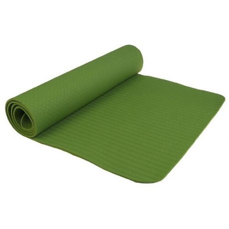Коврик для йоги 183 × 61 × 0,6 см, цвет зелёный