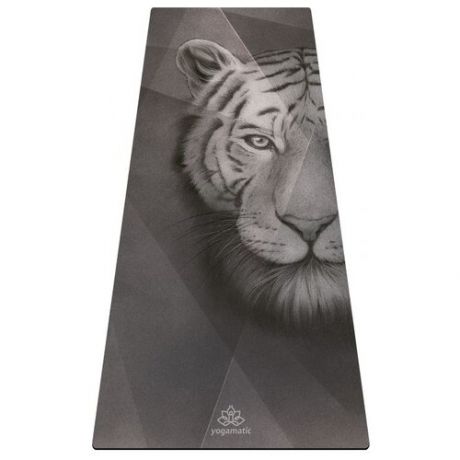 Yogamatic Коврик для йоги PRO Тигр из микрофибры и каучука, 200*68*0,3 см (200 см / 3 мм)