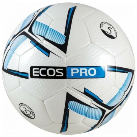 Футбольный мяч ECOS Pro Hybrid Neon белый/синий/черный 5