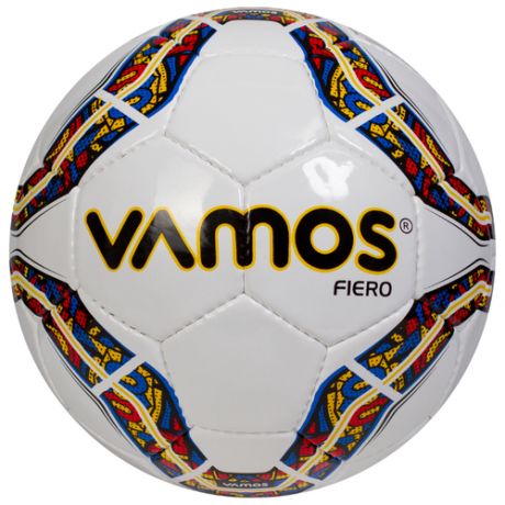 Мяч футбольный Vamos FIERO №4 , 4 размер, белый, синий