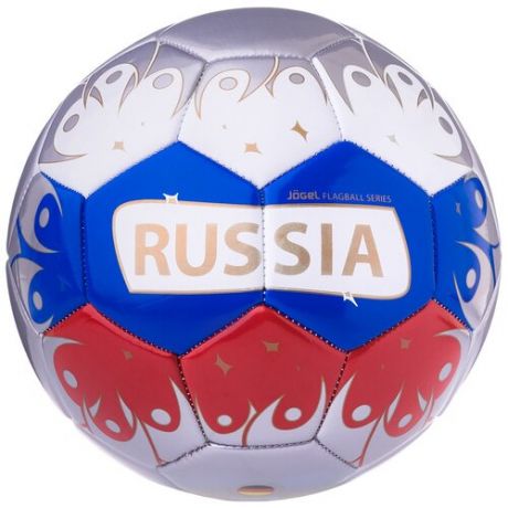 Футбольный мяч Jogel Russia серебристый/белый/красный/синий 5
