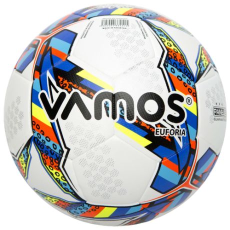 Мяч футбольный Vamos EUFORIA HYBRID №5 ,5 размер ,белый, синий