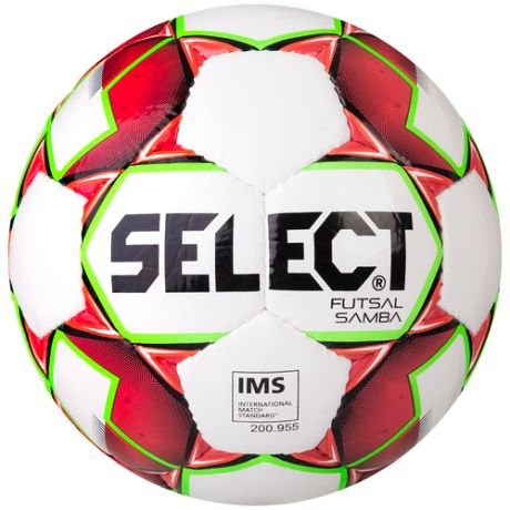 Футбольный мяч Select Futsal Samba IMS 852618 (2019) белый/красный/зеленый 4