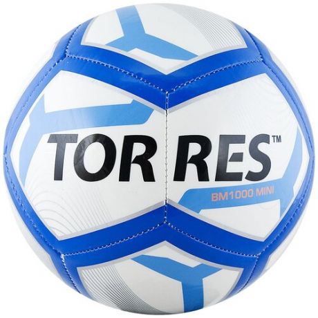 Футбольный мяч TORRES BM1000 Mini белый/синий 1