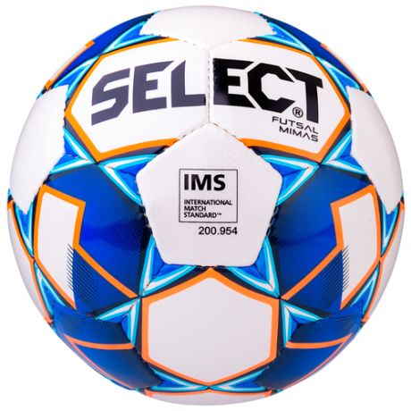 Футбольный мяч Select Futsal Mimas IMS 852608 белый/голубой/оранжевый 4