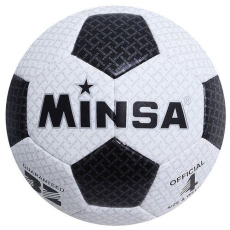 MINSA Мяч футбольный Minsa, размер 4, 32 панели, PU, машинная сшивка, 400 г