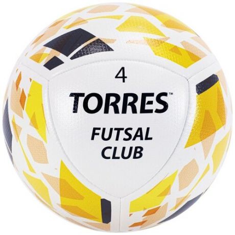 Футзальный мяч Torres FS32084 4 Белый/Золотисто-черный