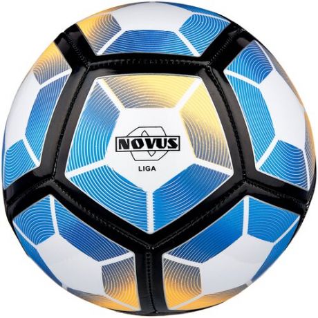 Мяч футбольный NOVUS LIGA детский, размер 5, белый-синий-оранжевый