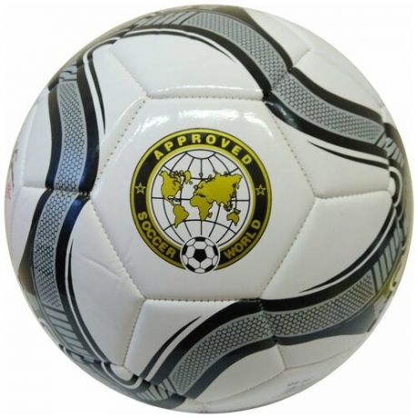 R18027-1 Мяч футбольный "Meik-307" (белый) 3-слоя PVC 2.3, 340 гр, машинная сшивка