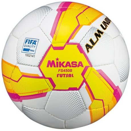 Мяч футзальный проф. "MIKASA FS450B-YP", размер 4, FIFA PRO