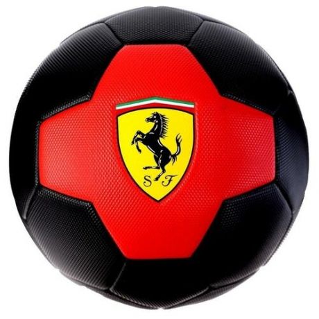 Ferrari Мяч футбольный FERRARI р.5, PVC, цвет чёрный/красный