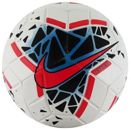 Мяч футбольный NIKE Strike, р.5, белый/черный/красный (SC3639-106)