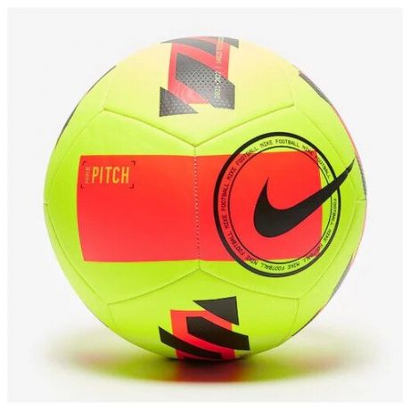 Мяч футбольный Nike Pitch - Volt / Crimson