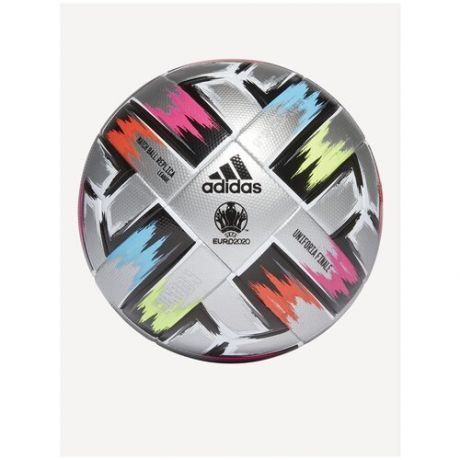Футбольный мяч adidas Uniforia Finale League silver metallic/black/solar red/signal green 4