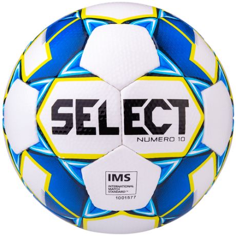 Футбольный мяч Select Numero 10 IMS 810508 (2019) белый/синий/салатовый 5