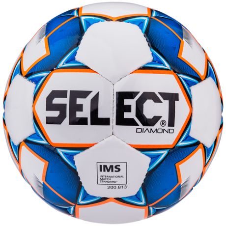 Футбольный мяч Select Diamond IMS 810015 (2019) белый/синий/оранжевый 5