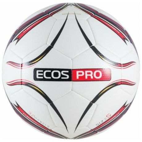 Мяч футбольный Ecos Pro Hybrid Embossed № 5, красный