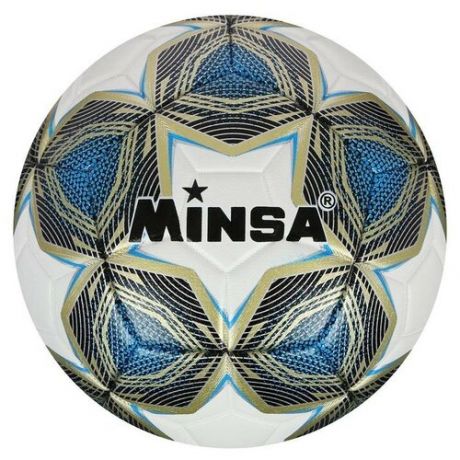 Мяч футбольный размер 5, PU, 430 г, 12 панелей, машинная сшивка