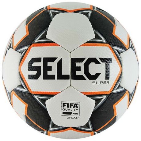 Мяч футбольный SELECT Super 812117-009, размер 5, FIFA PRO, ПУ микрофибра