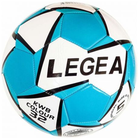 E32149-1 Мяч футбольный №5, 3-слоя PVC 1.6, 300 гр (голубой)
