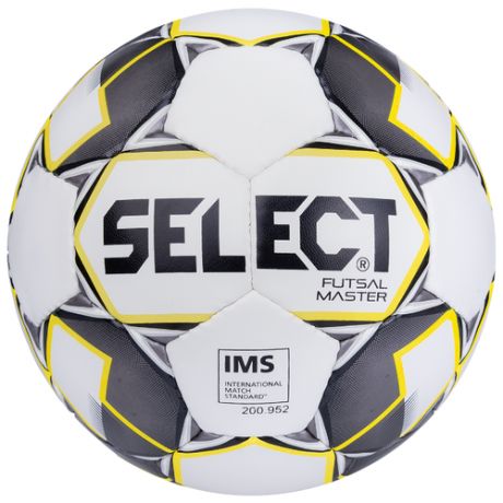 Футбольный мяч Select Futsal Master 852508 белый/черный/желтый 4