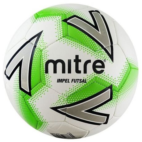 Футбольный мяч mitre Impel Futsal белый/зеленый/серый 4