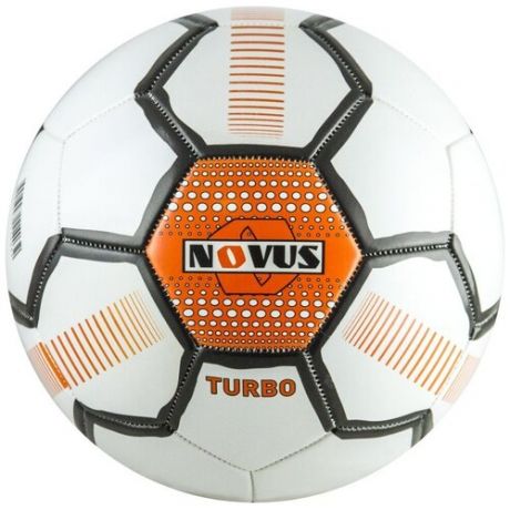 Футбольный мяч Novus TURBO белый/черный/оранжевый 3