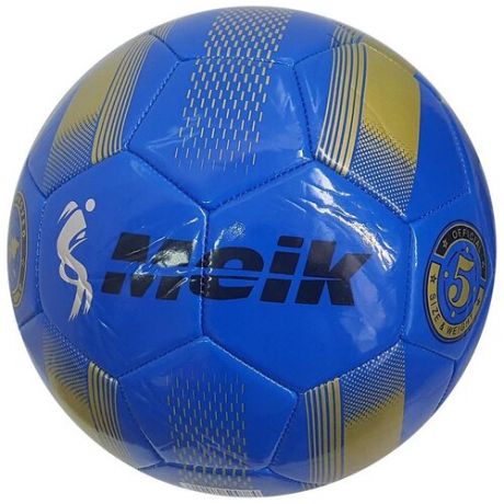 B31315-1 Мяч футбольный "Meik-078" 2-слоя, (синий), TPU+PVC 2.7, 410-420 гр машинная сшивка